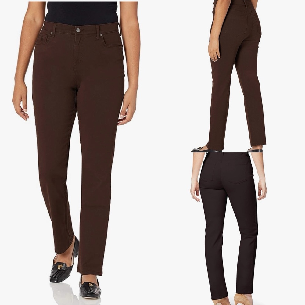 Gloria Vanderbilt Amanda Stylish Brown Jeans